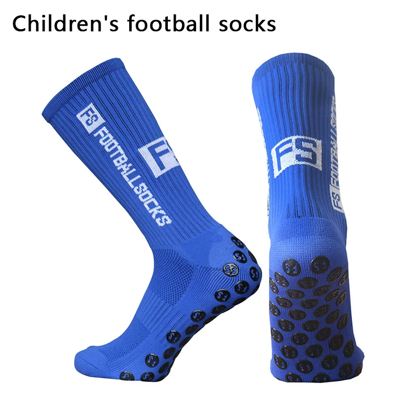 Calcetines de fútbol antideslizantes de silicona redondos para niños, calcetín transpirable de calcetines deportivos para fútbol FS, nuevo