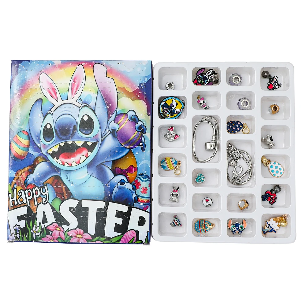 Disney Classic Popular Cartoon Stitch Series DIY Beaded Bracelet Blind Box Set Easter Series Party Gifts to Friends