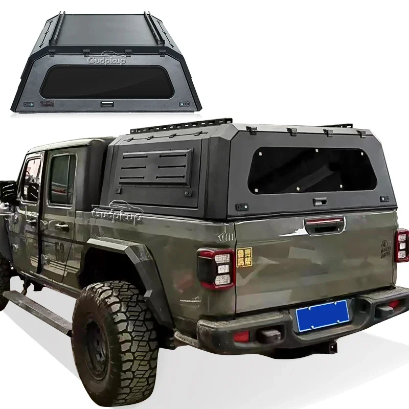 Pickup tonneau cover Aluminium Flat Material 4x4 Slide On Camper Truck topper Canopy for jeep gladiator hardtop