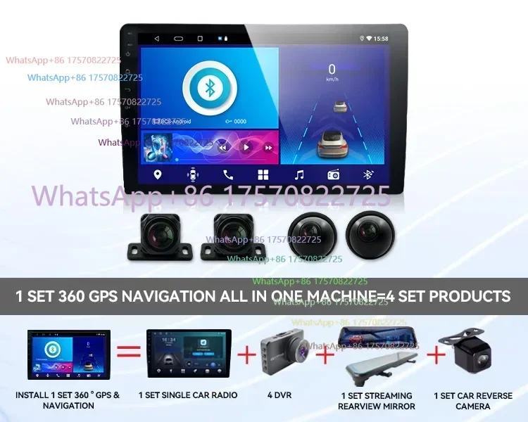 Wemaer Vehicle Parking    System 9 10 Inch 2+32G GPS Touch Screen Car Video Stereo Android Car Radio 360 Degree Car