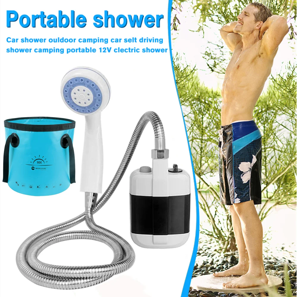 

Portable Shower Camping Outdoor Shower Handheld Electric Shower Battery Powered Compact Handheld Rechargeable Camping Showerhead