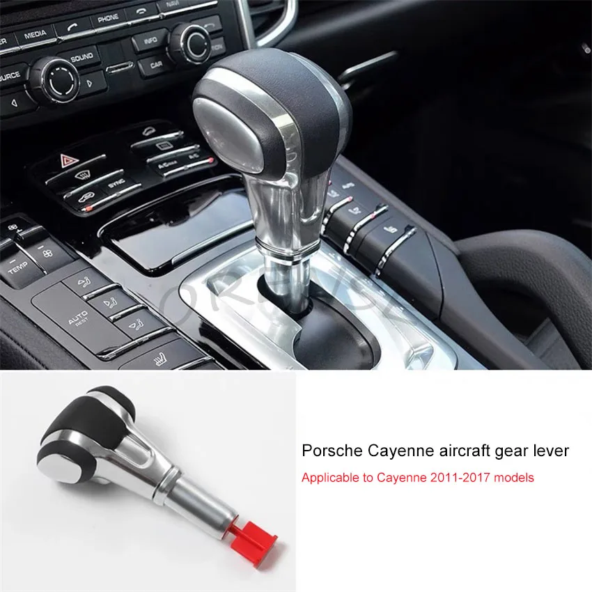 

For Porsche Cayenne 2011-2017 Carbon Fiber Car Aircraft Gear Handle Car Accessories Automatic Gearbox Gear Shift Knob Lever