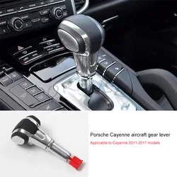 For Porsche Cayenne 2011-2017 Carbon Fiber Car Aircraft Gear Handle Car Accessories Automatic Gearbox Gear Shift Knob Lever