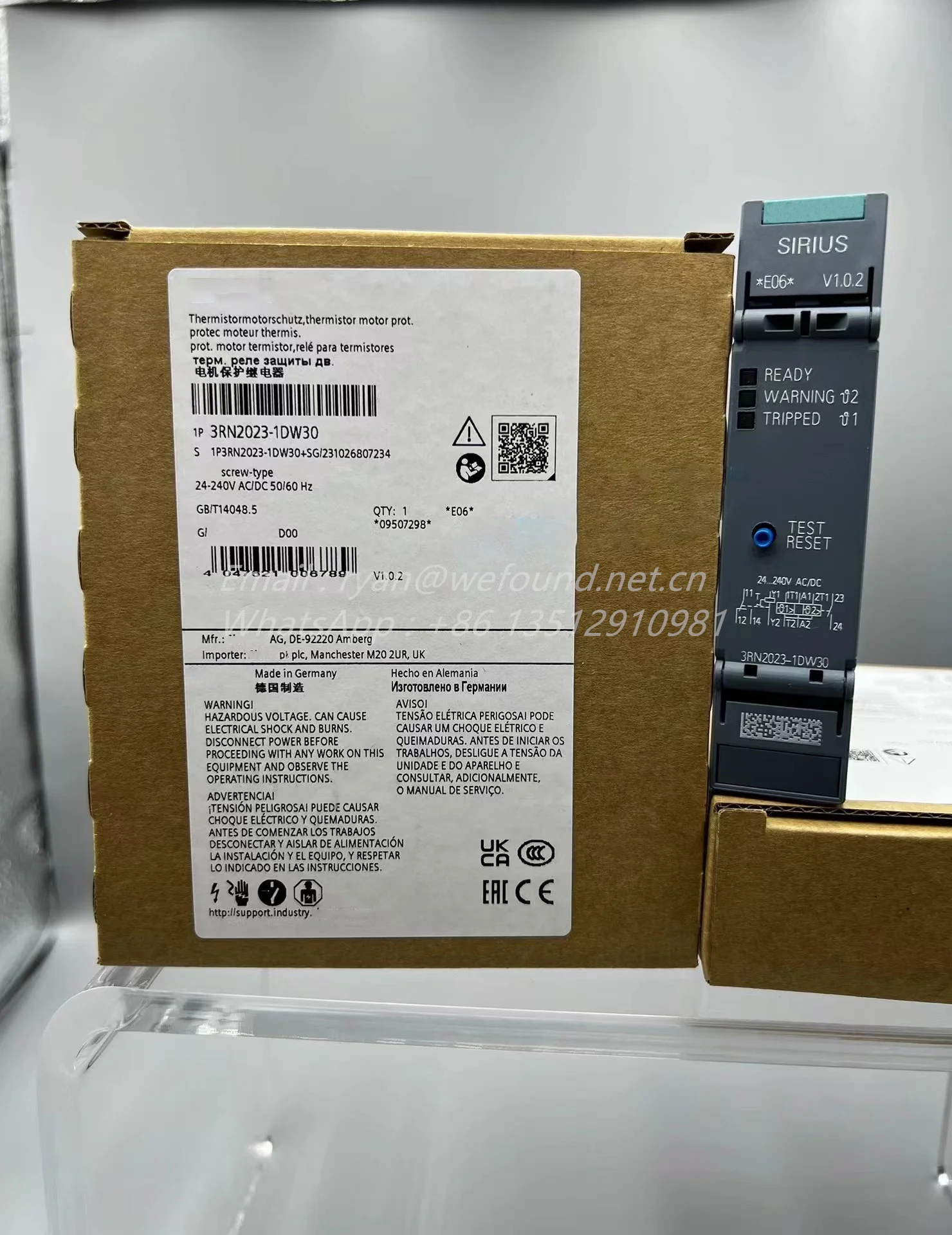 

3RN2023-1DW30 для реле защиты двигателя термистора SIEMENS
