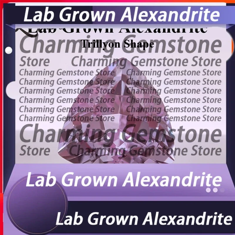 

High Quality Lab Grown Alexandrite Trillyon Shape Gemstone for DIY Advanced Jewelry Making Materials Selectable Certificate