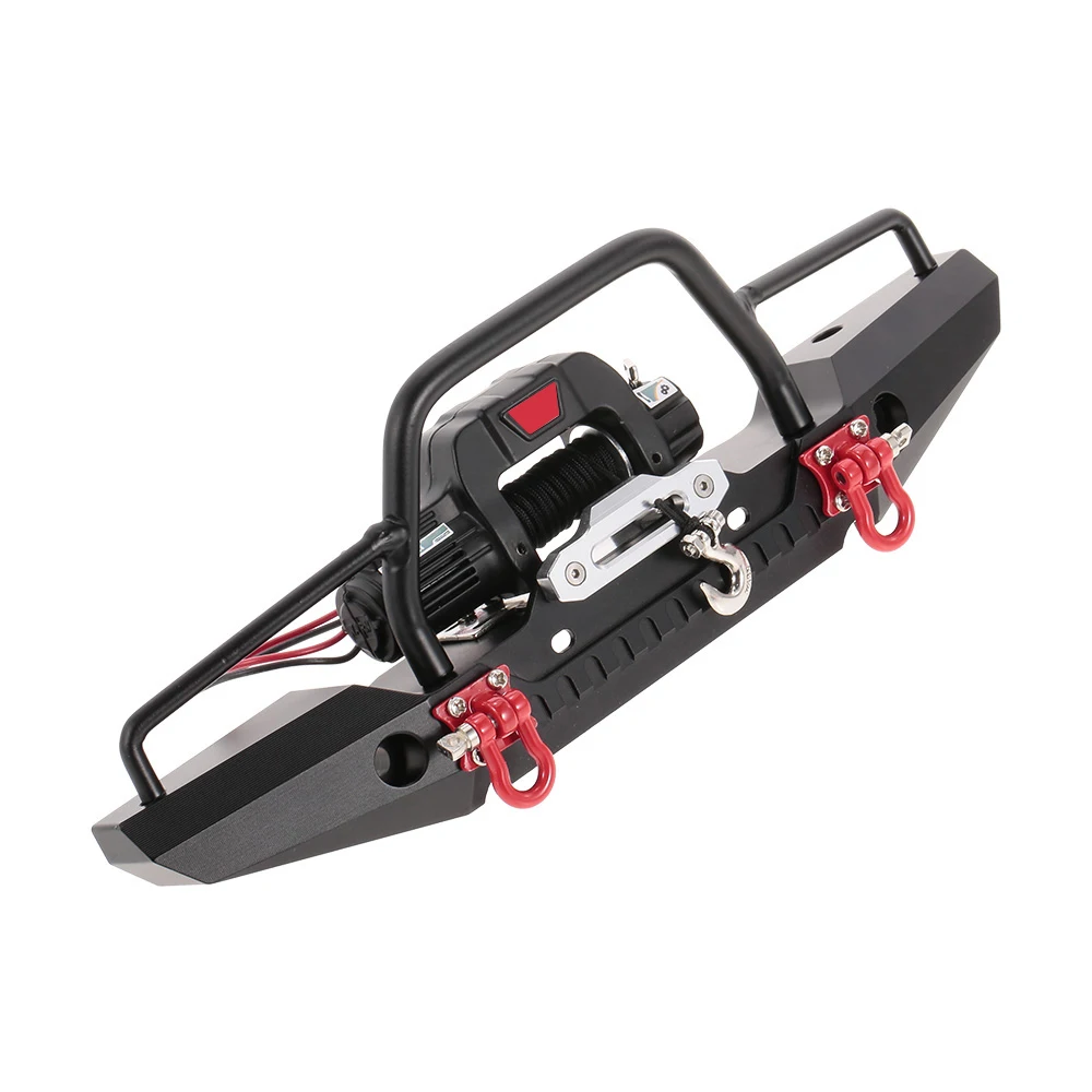 المصد الأمامي المعدني مع 2 مصباح LED ونش كهربائي للتحكم عن بعد لطائرة هليكوبتر Traxxas -4 SCX10II 90046 تعمل بالتحكم عن بعد #2