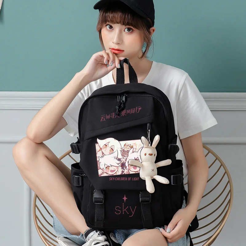 Sky Children of the Light Anime Cartoon Schoolbag Backpack Nylon Shoulder Bags Girls Boys Travel Bags