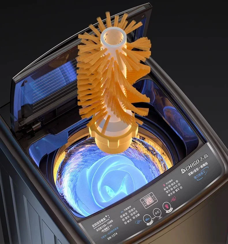 220V Chigo Automatic Shoe Washing Machine with Drying Function Smart Brush Washer for Home Use