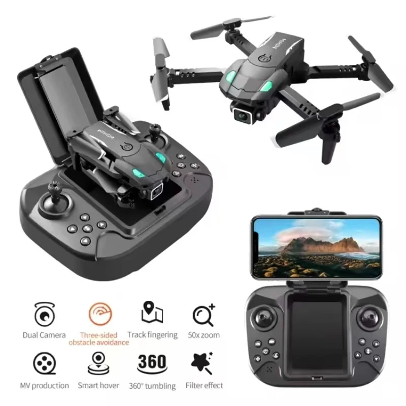 2024 S128 Mini Drone 4K Professional HD Camera Three Obstacle Avoidance Air Pressure Fixed Height Foldable Quadcopter sell Apron