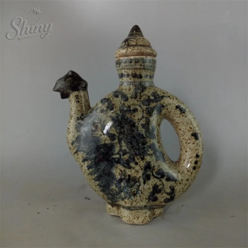

Jingdezhen Antique-Style Porcelain Yuan Dynasty Blue-and-White Chicken-Head Teapot Antique Collectible Display Piece