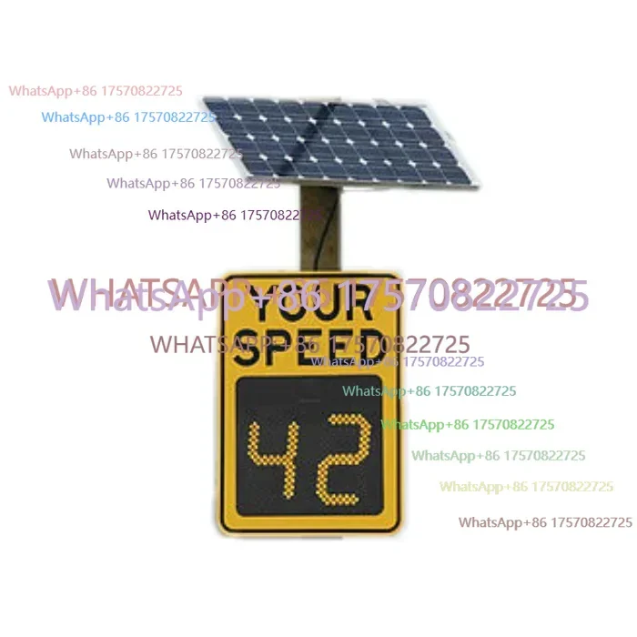 Solar Powered Speed Radar Meter Sample Speed Sign for Traffic Road Safety
