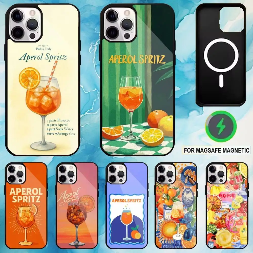 

aperol spritz Phone Case For iPhone17,16,15,14,13,12,11 Plus,Pro Max Magnetic For Magsafe Wireless Charging