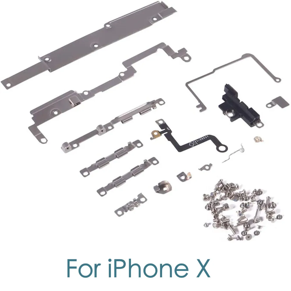 Full Set Screws With Internal Metal Plate Bracket Hloder Cover Parts For iPhone X XR XS 11 12 13 Mini Pro Max Replacement image 5
