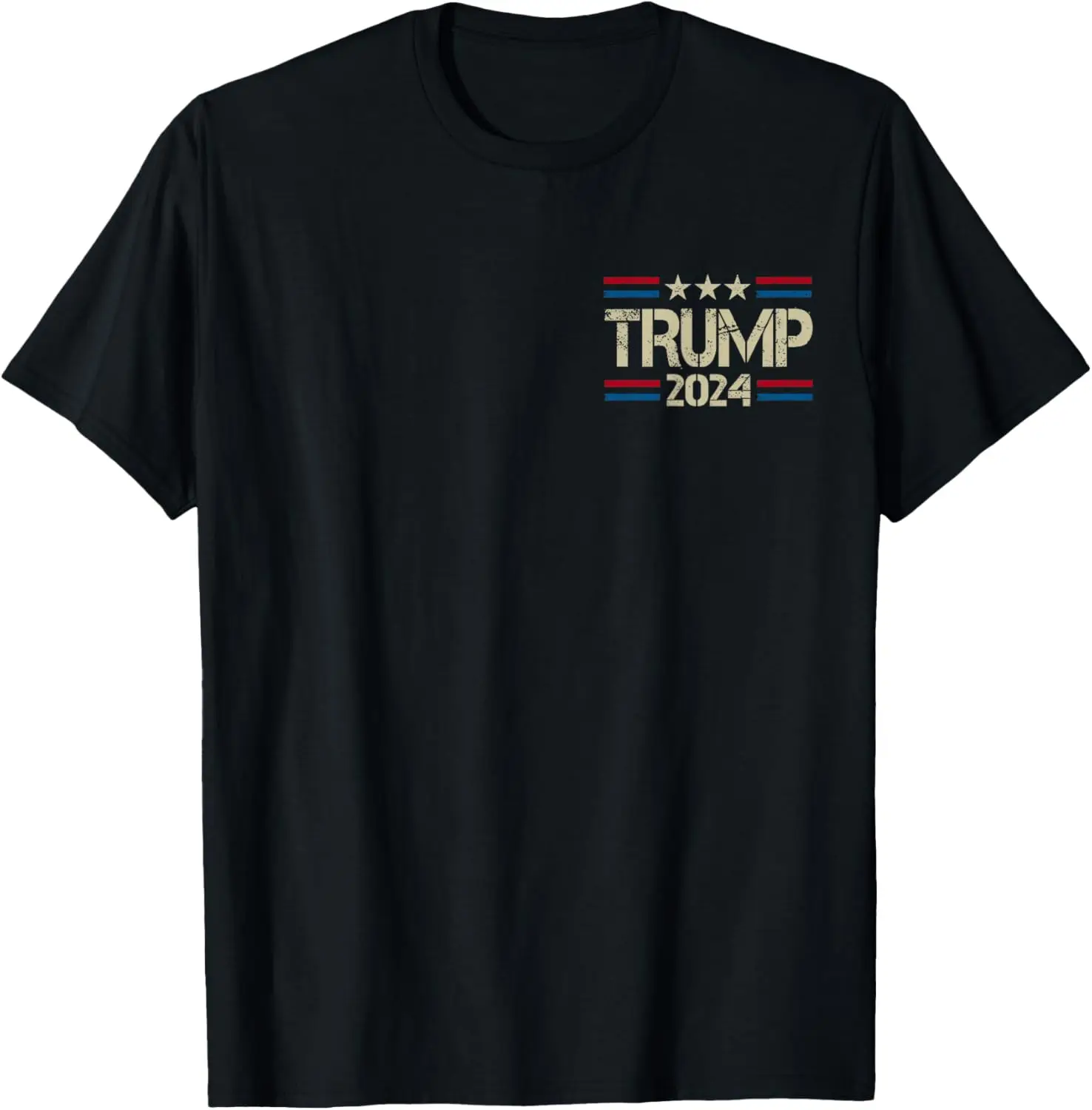 Ich stimme für erregte Felon Trump 45 47 USA-Flagge 2-seitiges T-Shirt
