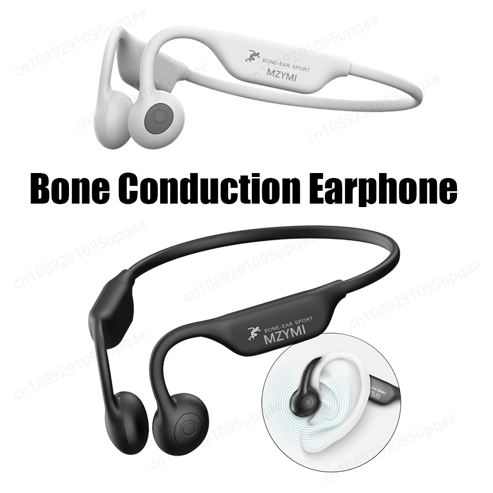 MZYMI A18 TWS Earphone Bone Conduction Neckband Headphone Sport IP56 Waterproof Headset Built-in Mic For Android iOS