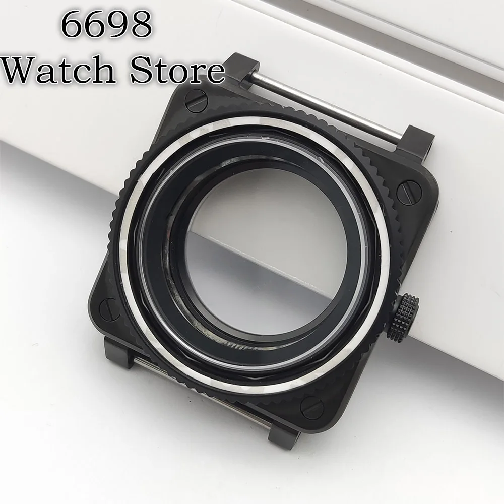 新しい-nh35-ケース-skx007-スクエア時計ケースセイコー-nh35-nh36-4r-7s-自動運動ステンレス鋼サファイアガラスブラックケース