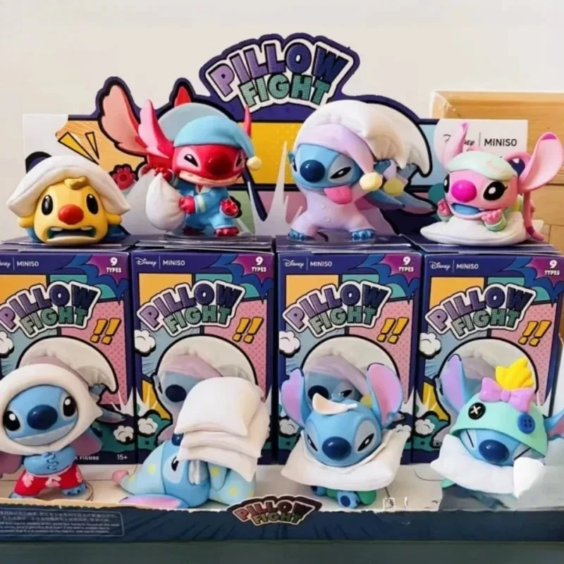 Disney Stitch Série Needle Pillow Battle Caixa Surpresa Colecionável Figura de Ação Ornamento Decorativo Boneco Fofo Presentes de Aniversário