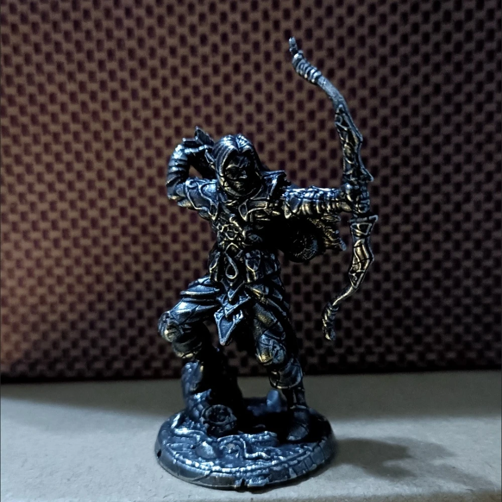 Rat Man and Swordsman Elven Archer Orc Stalker Copper Metal Mini Soldier Model Figurines Miniatures DIY Coloring Decoration Gift