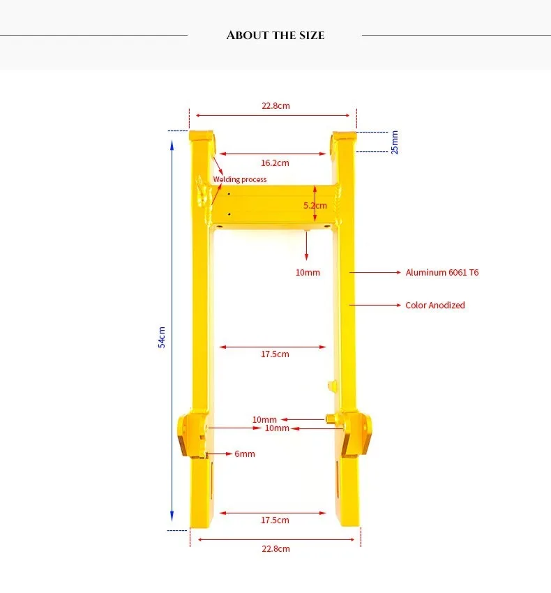 Motorcycle body system cnc rear flat fork