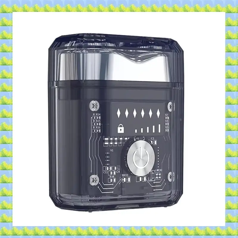 FZFZ Electric Shaver Type-C Fast Charging LED Display For Travel Supplies Transparent Black