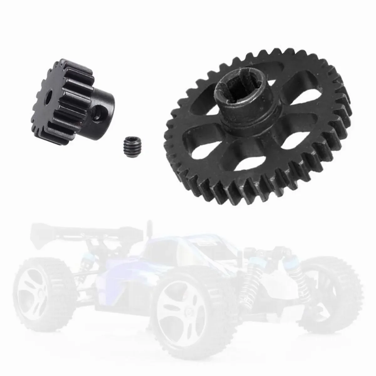 Metal Diff Main Gear 38T Motor Gear 17T Set For 1/18 WLtoys A949 A959 A969 A979 K929 RC Car Buggy Truck A949-24