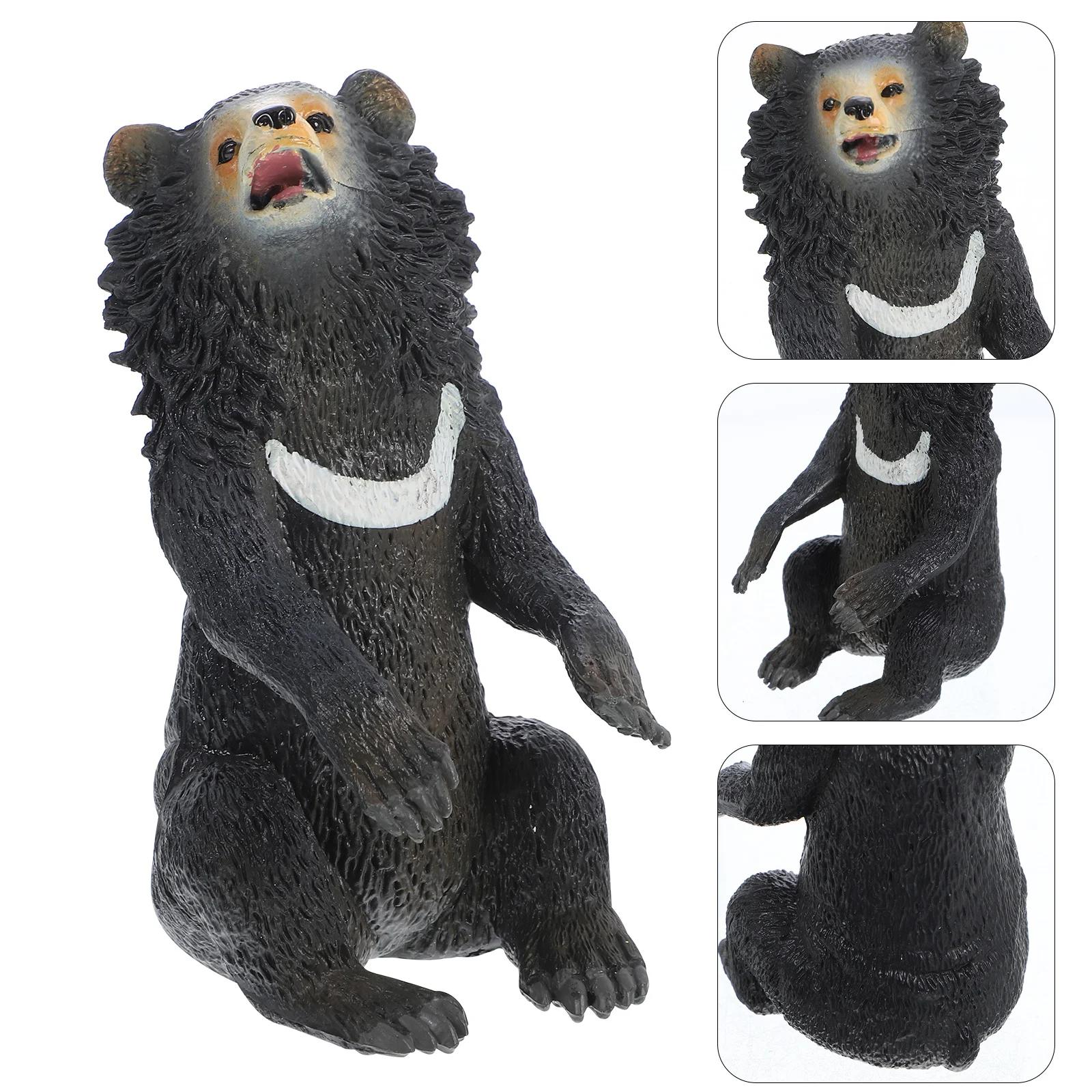 

Mini Black Bear Garden Statue Simulation Bear Decoration Office Home Desktop Micro Landscape Ornament Miniature Crafts