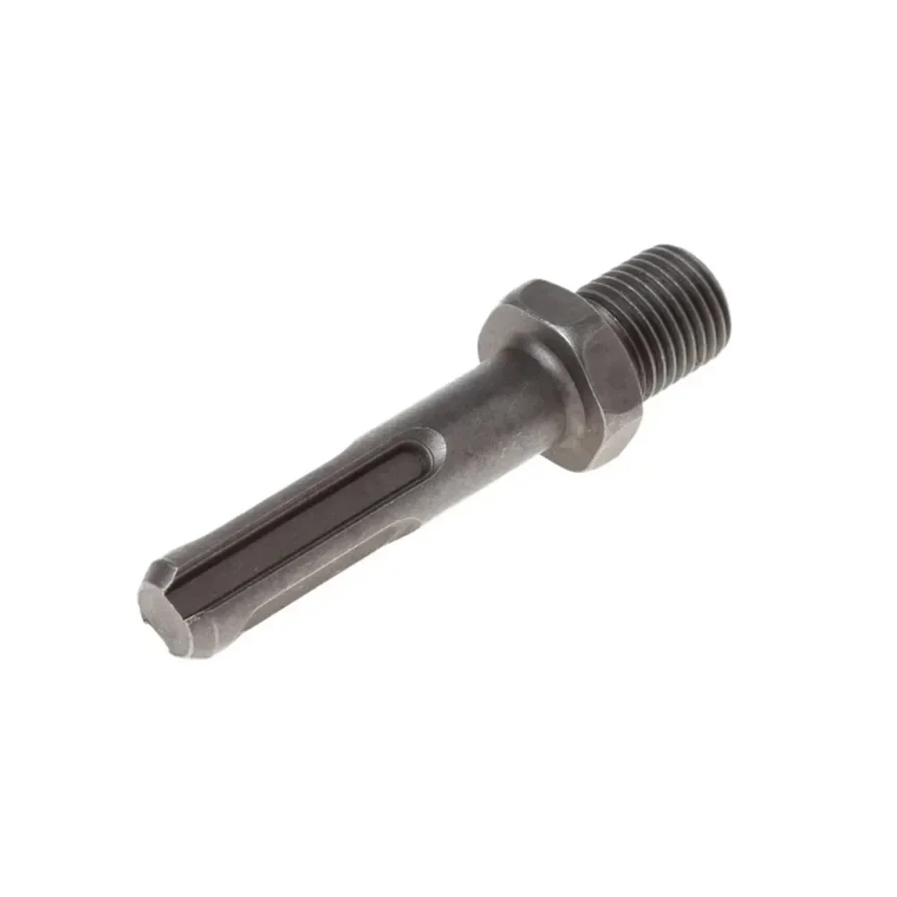 Conector adaptador de portabrocas gris, vástago redondo con ancho de eje de 10mm/0 39 y 12mm de diámetro de rosca, adecuado para SDS Plus