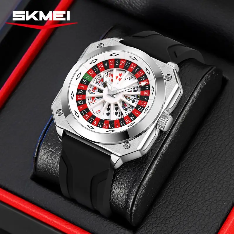 Top Luxury God of Fortune Turntable Series Square Men's Watch, High-Value, Light Luxury, Fashionable, Casual, Waterproof, Silicone Strap, Stylish, Cool, Versatile, Handsome, Trendy, Social Guy's Watch, Men's Model, European and American Style, Suitable for Various Occasions, Ideal for Gift-Giving, Brand-Name Watch