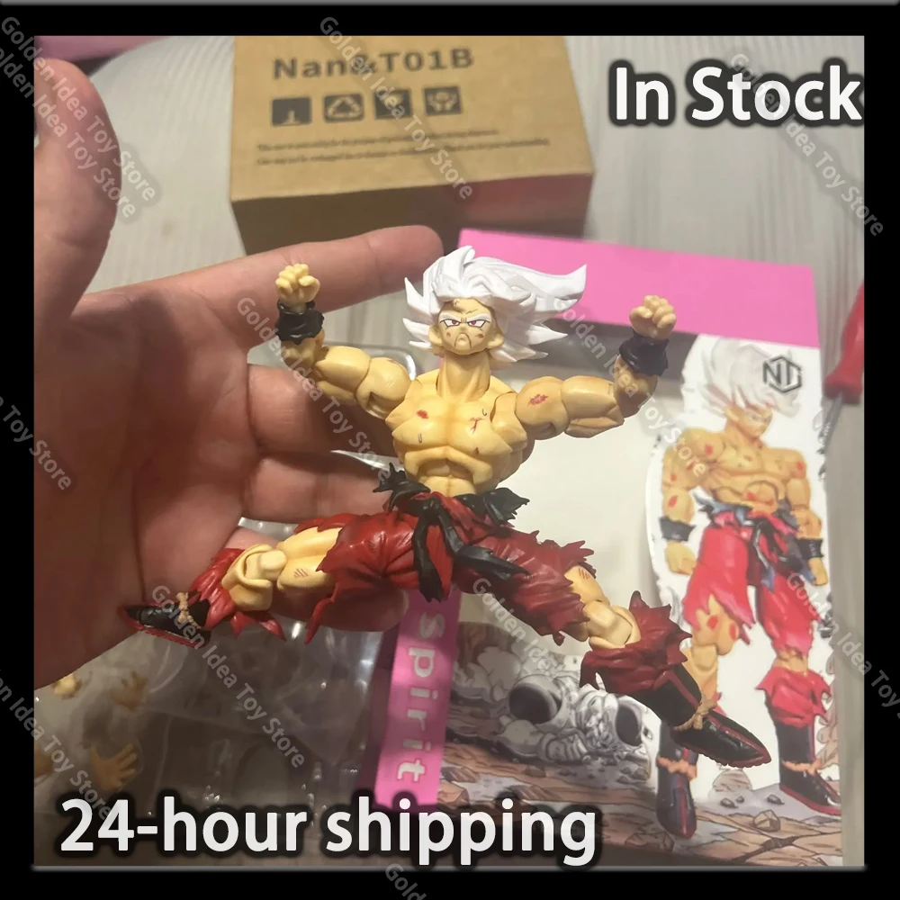En Stock N & T Studio Dragon Ball SHF Super Saiyan Son Goku batalla dañada 3,0 cuerpo desnudo articulado Anime figura de acción modelo de juguete