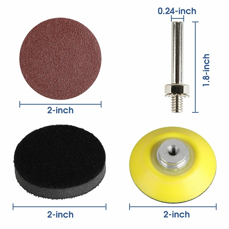 Imagem -02 - Abrasive Polishing Lixar Discos Pad Kit Ferramenta Rotativa Dremel Angle Grinder Sandpapers Acessórios 803000 Grit 103 Pcs