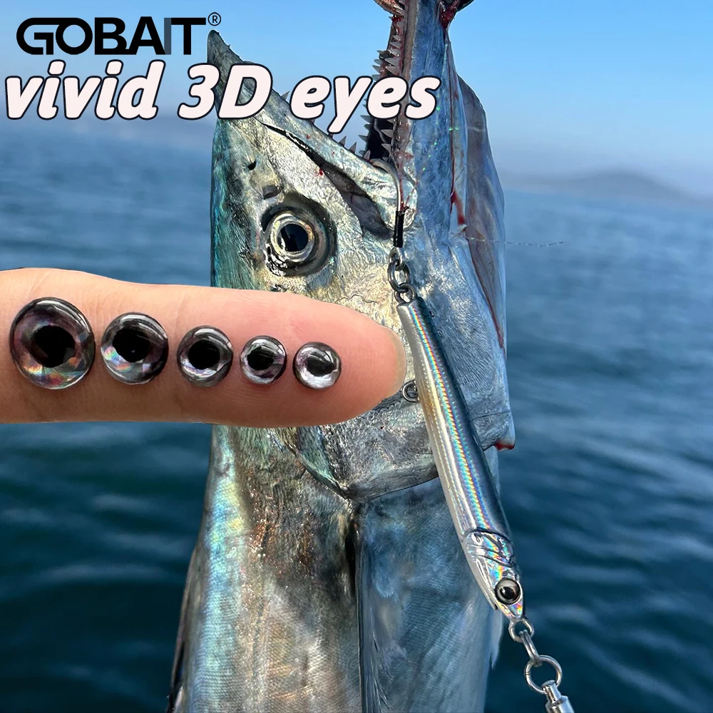 Fishing Lure Eyes 3D Holographic 5.5mm 6mm 7.5mm 9mm 11.5mm DIY Simulation Color Eyeball Artificial Bait Fly Fish Eye Sticker