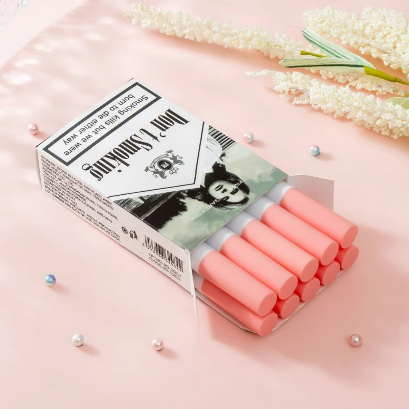 10pcs Lana Del Rey Matte Lip Gloss Creative Cigarette Lipstick Set Long Lasting Waterproof Non Stick To Cup Sexy Velvet Nude Lip