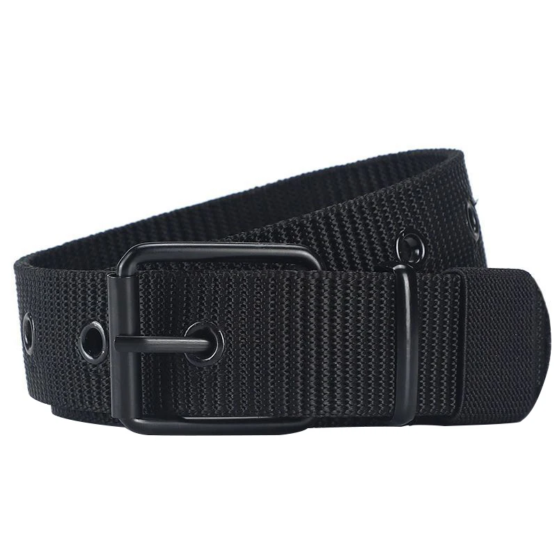 

Hot Unisex Nylon Belt Quality Weave Nylon Alloy Buckle Men Buckle Outdoor Casual Women and Men Sport Cowboy Belt 110-130CM