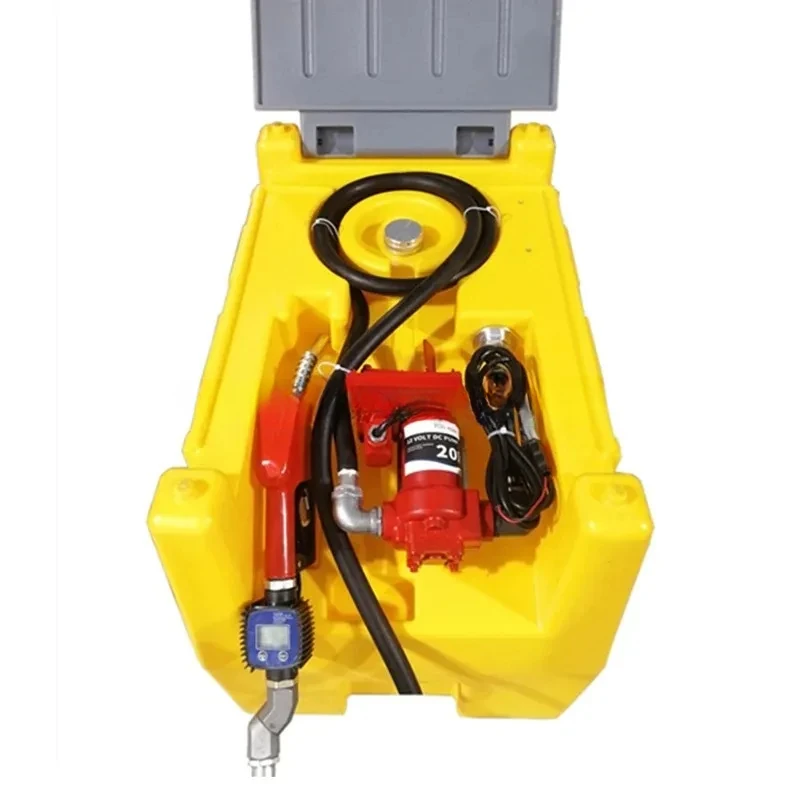 Portable mobile diesel gasoline tank 220L/480L plastic roller, with digital flow meter LIter Counter