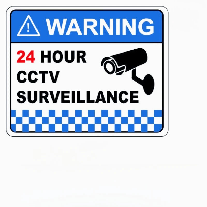Car decoration stickers FOR  Warning CCTV Security Surveillance Camera Sticker Sign  20CM PVCKK