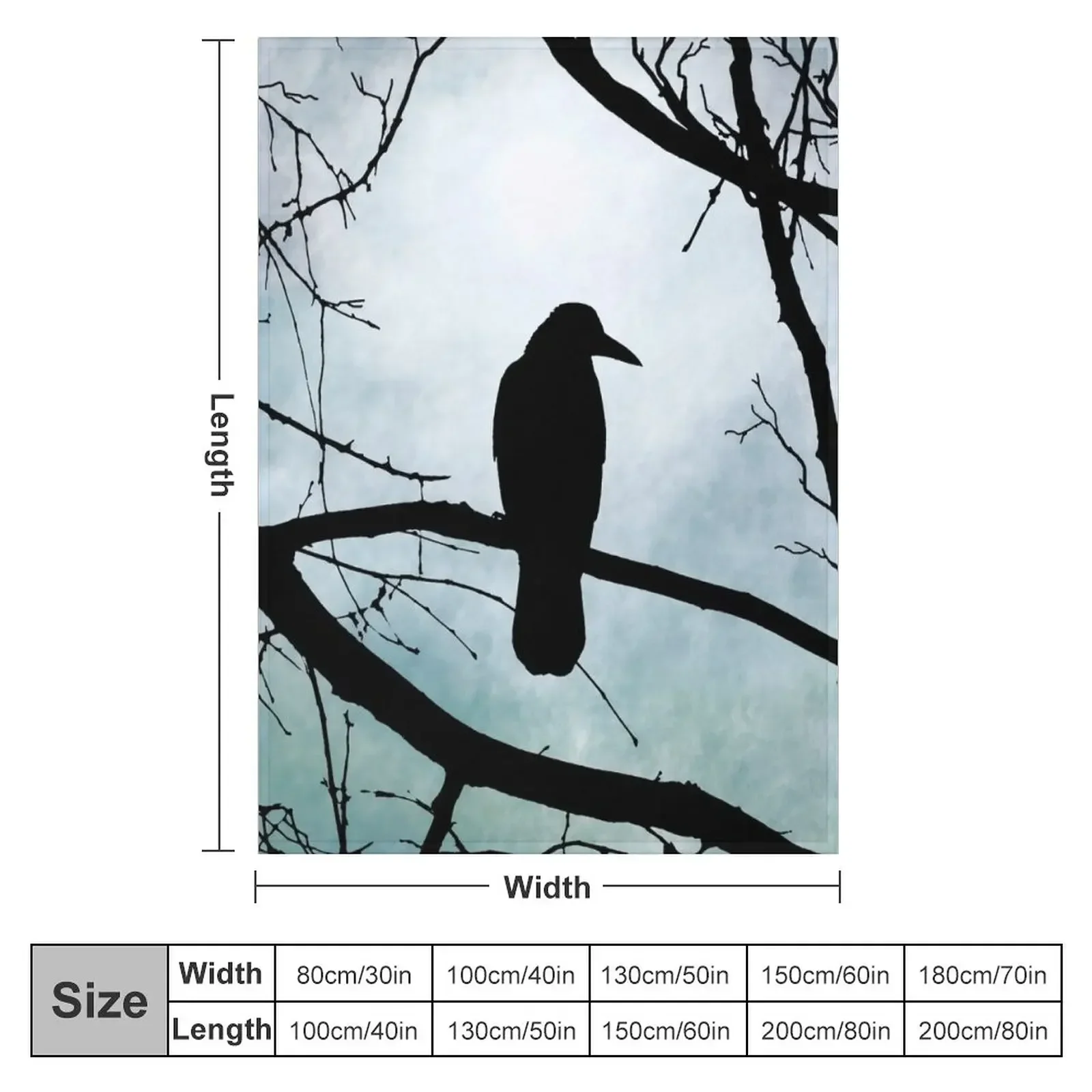 Bird 77 Crow Raven Throw Blanket Soft Big christmas decoration Moving Picnic Blankets