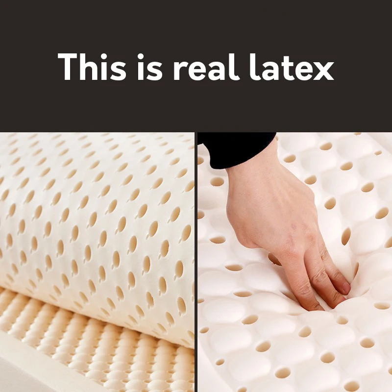 Thailand 100% natural latex mattress with cover pure rubber mat natural latex stock solution mattress home dormitory cushion mat