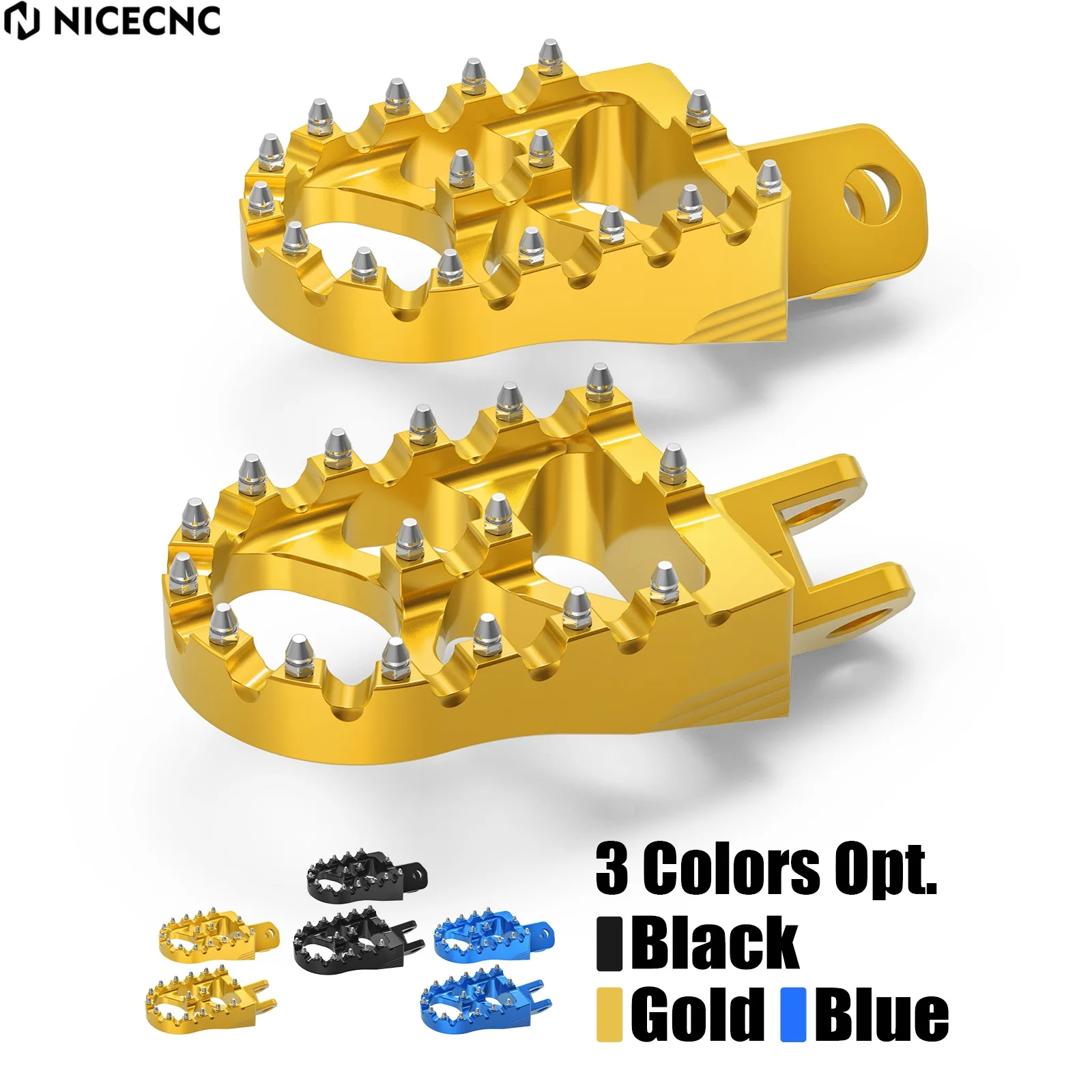 

NICECNC For Suzuki DRZ400S DRZ400SM DRZ 400S 400SM 2000-2024 2023 2022 Motorcycle Aluminum Wide Foot Pegs Pedals Rests Footpegs