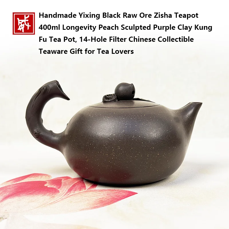 Limited Edition Hand Carved Yixing Zisha Teapot Authentic Old Ore Clay High-End Collectible for Business Holiday Exclusive Gift