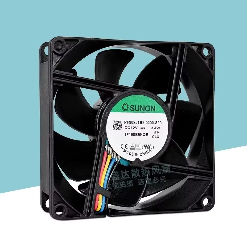 

Вентилятор охлаждения для серверного шасси PF80251B2-0000-S99, 12В, 3.4Вт, 80*80*25мм, 8см, 4-проводной, с ШИМ-управлением температурой