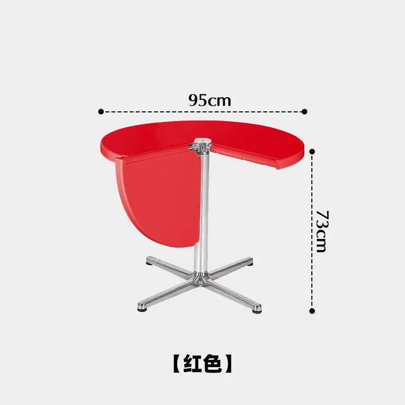 Multifunctional folding dining table medieval creative small apartment round table designer home