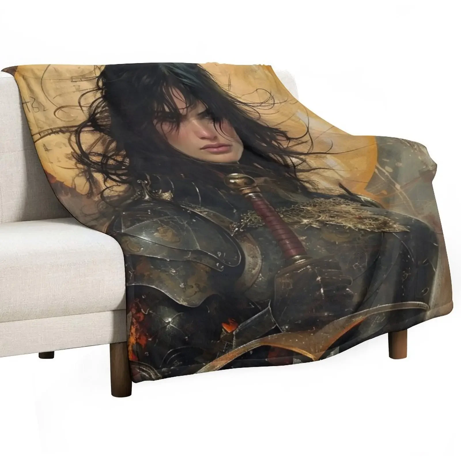 

Warrior Woman - Fantasy Art Throw Blanket Luxury Shaggy Blankets