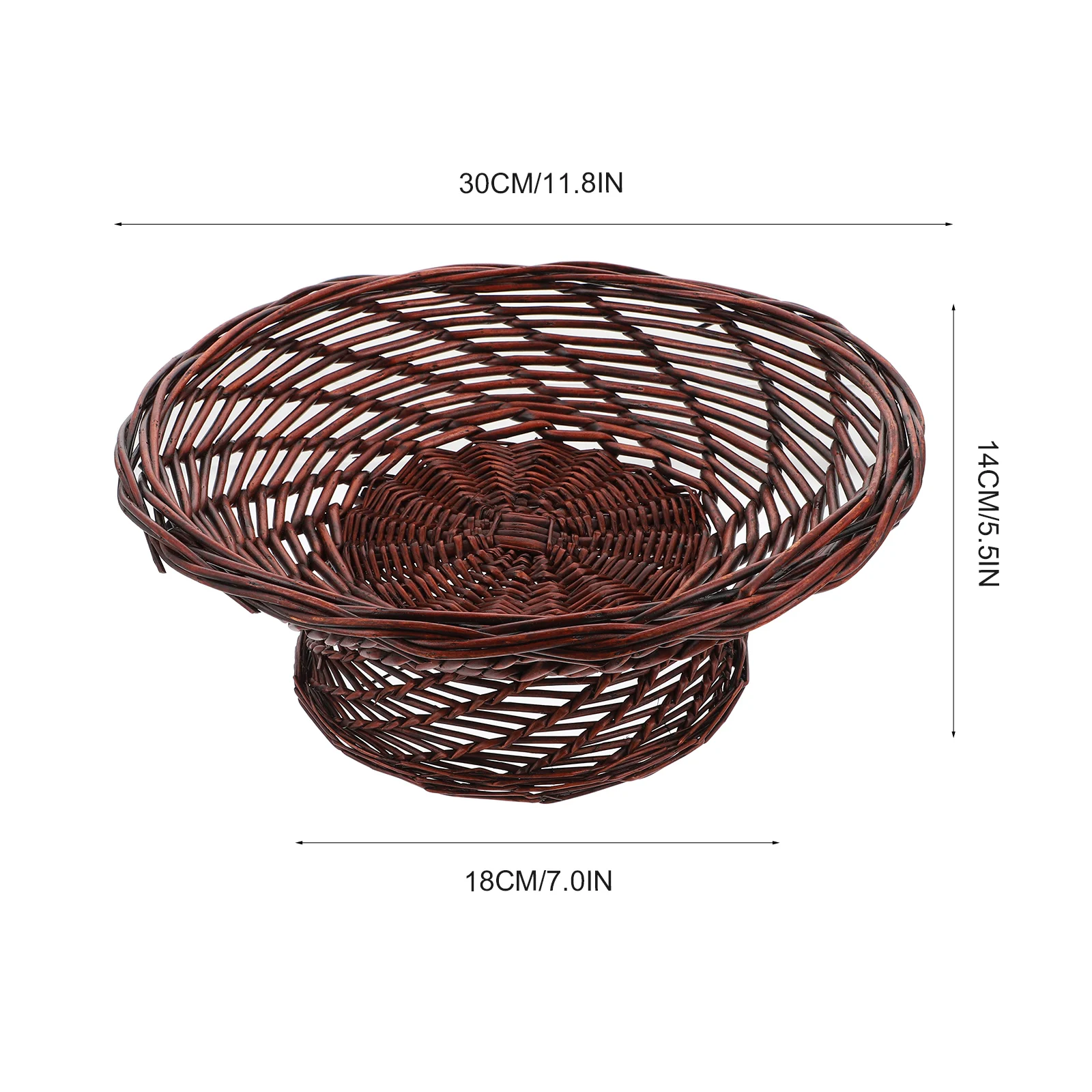 

1pc Woven Fruit Basket Natural Willow Snack Storage Vegetable Plate Decorative Basket for Kitchen Living Room Dining Fresh