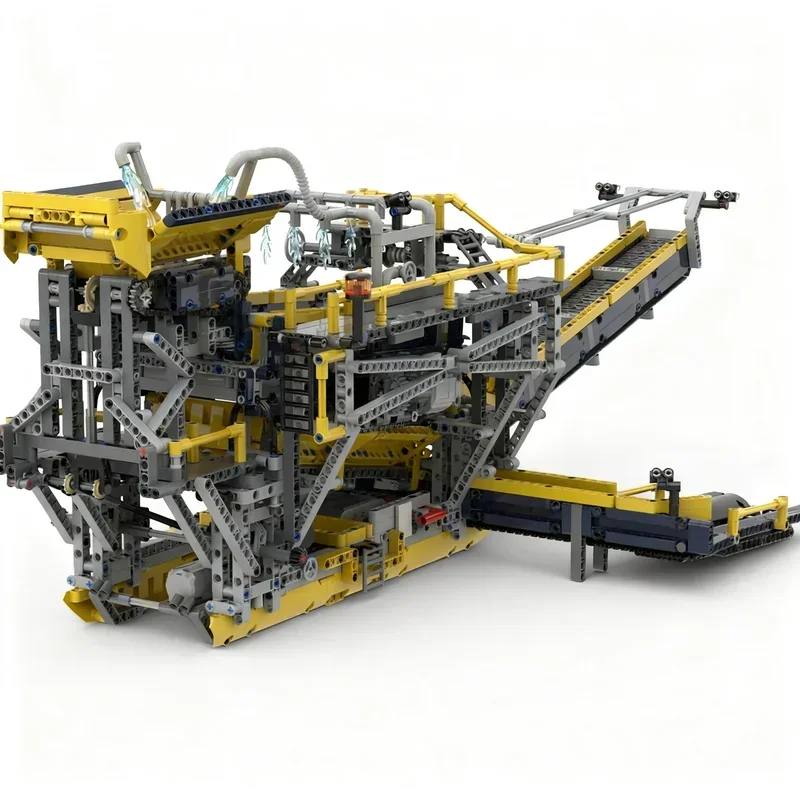 2508PCS MOC City Engineering Gold Washplant Model Building Blocks Creative Assembly Display Home Decor Construction Gift Premium