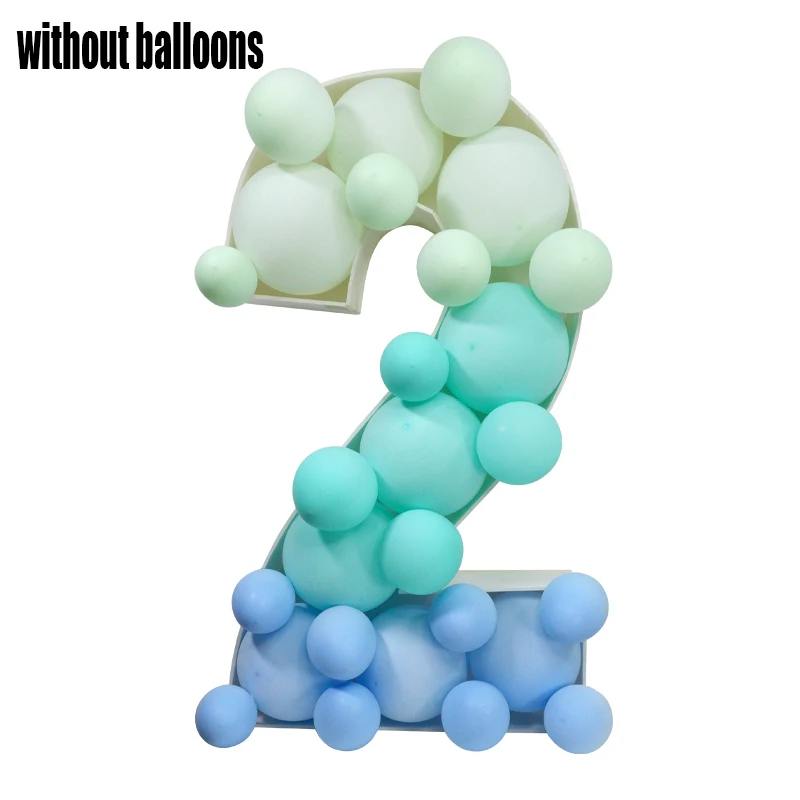 93 cm riesige Figur Ballonfüllbox 1. Geburtstag Ballon Nummer 18 20 30 40 50 Ballonrahmen Jubiläumsdekoration Babyparty – Detail 11