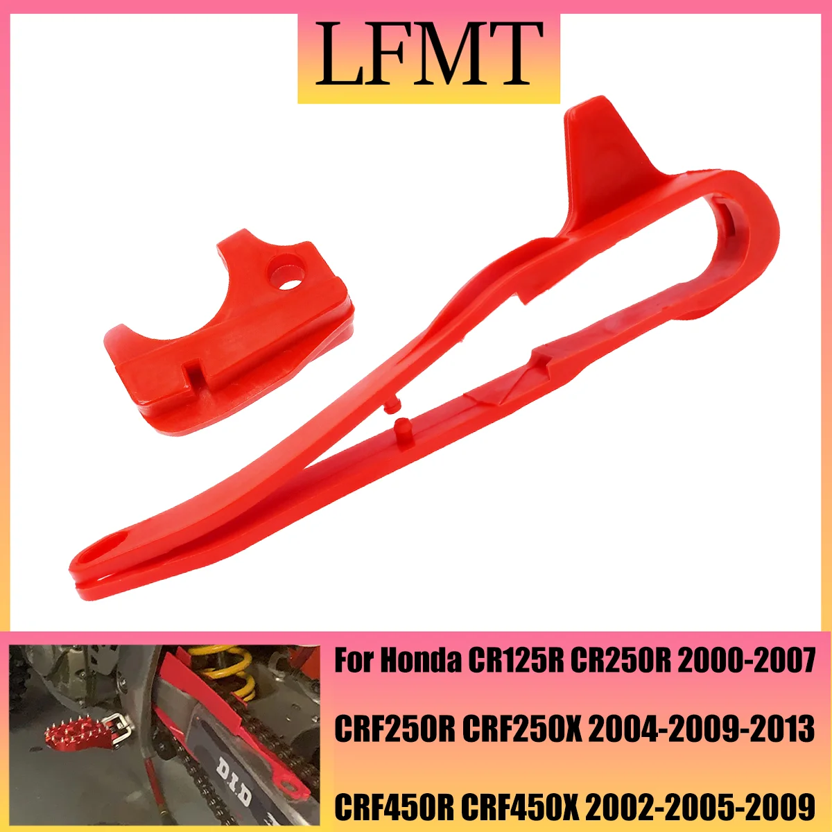 

Dirt bike plastic guide chain glue slider protects 230 flat fork glue For Honda CRF 150F 230F CRF150F CRF230F 2003-2019