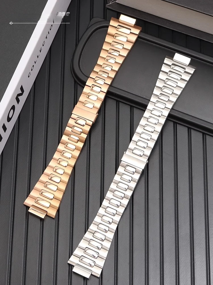 25x13 مللي متر محدب الفم حزام الساعات سلسلة ل باتيك فيليب نوتيلوس الصلب حزام 5711 5126 الفولاذ المقاوم للصدأ سوار PP حزام معدني