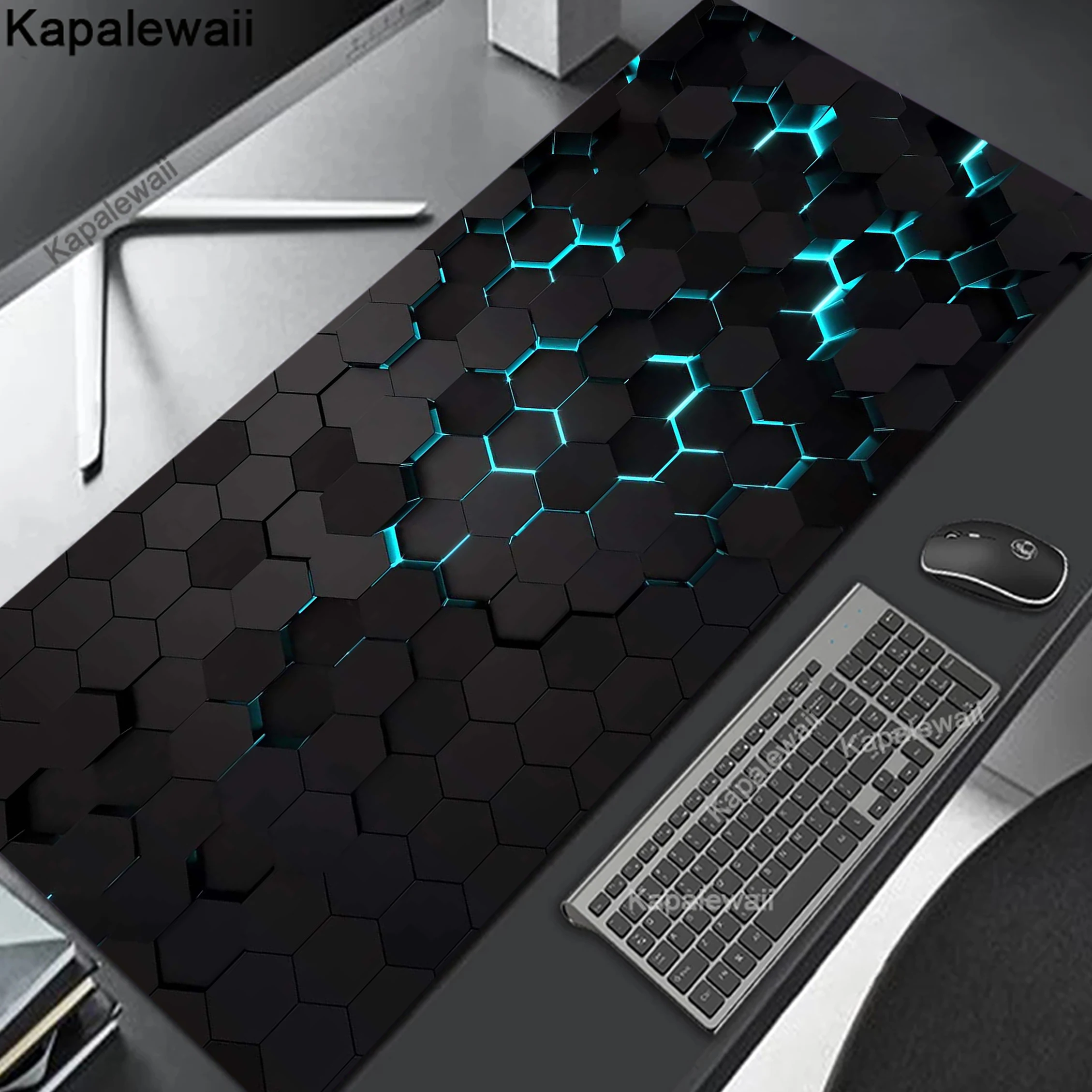 

Mouse Pad Geometric Desk Mat Laptop Pad Carpet Anime Xxl Mousepad Company Notebook Gamer Computer Table Gaming Accessories