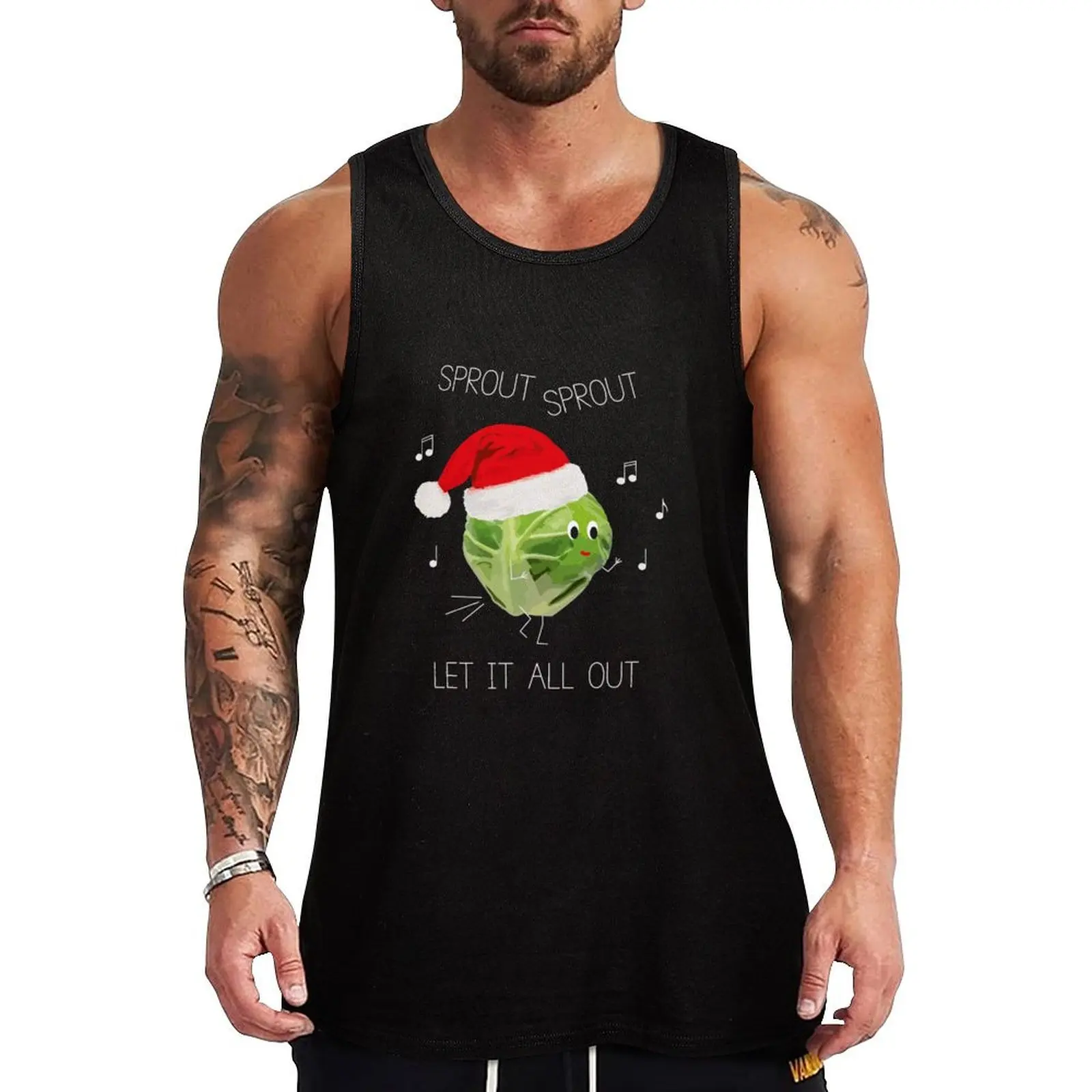 

Christmas Brussel Sprouts Lover Tank Top bodybuilding man Men's gym cool things men clothing