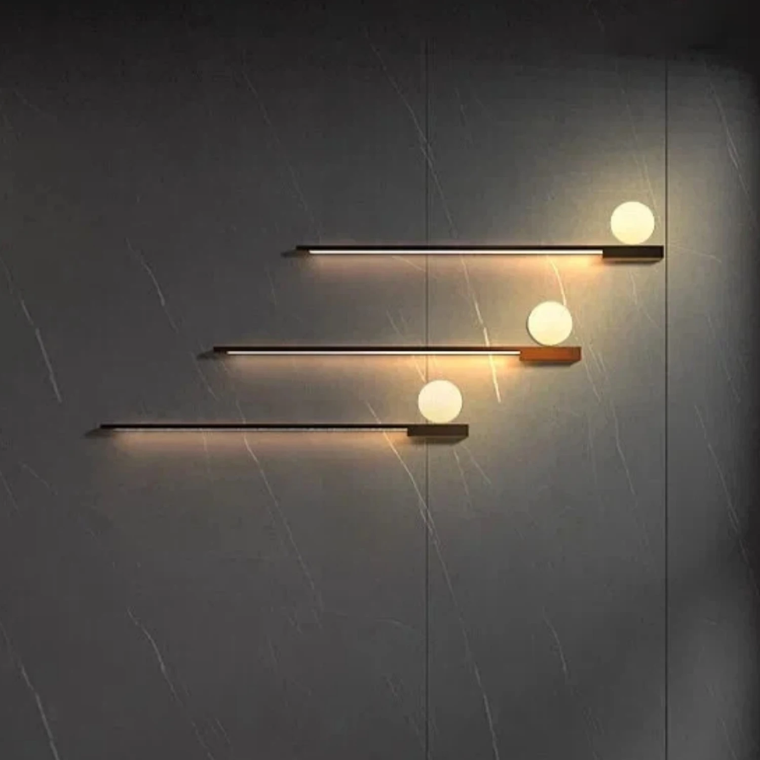 Modern  Iron LED Knob Adjustable Wall Lamp Warm Light Sconce Wall Figure for Living Rooms Kitchens Bedrooms Dining Room